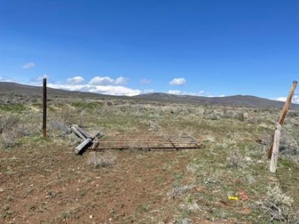 A downed fence.