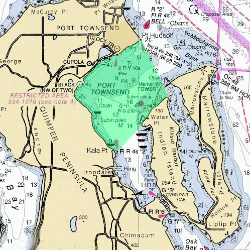 Port Townsend Bay Limited Commercial Crab Area map