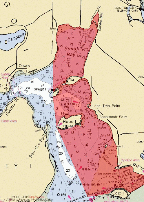 Skagit/Similk Bay Non-Commercial Crab Areas map