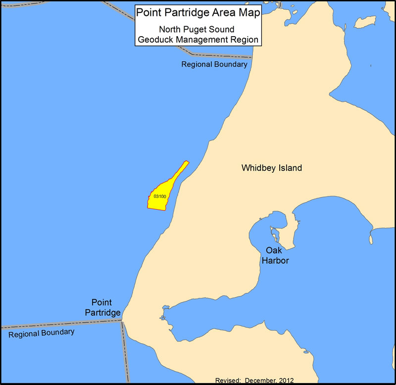 Geoduck tracts within the Point Partridge area