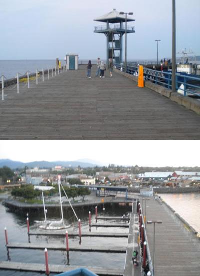 Pier and observation platform in Port Angeles, Clallam County.