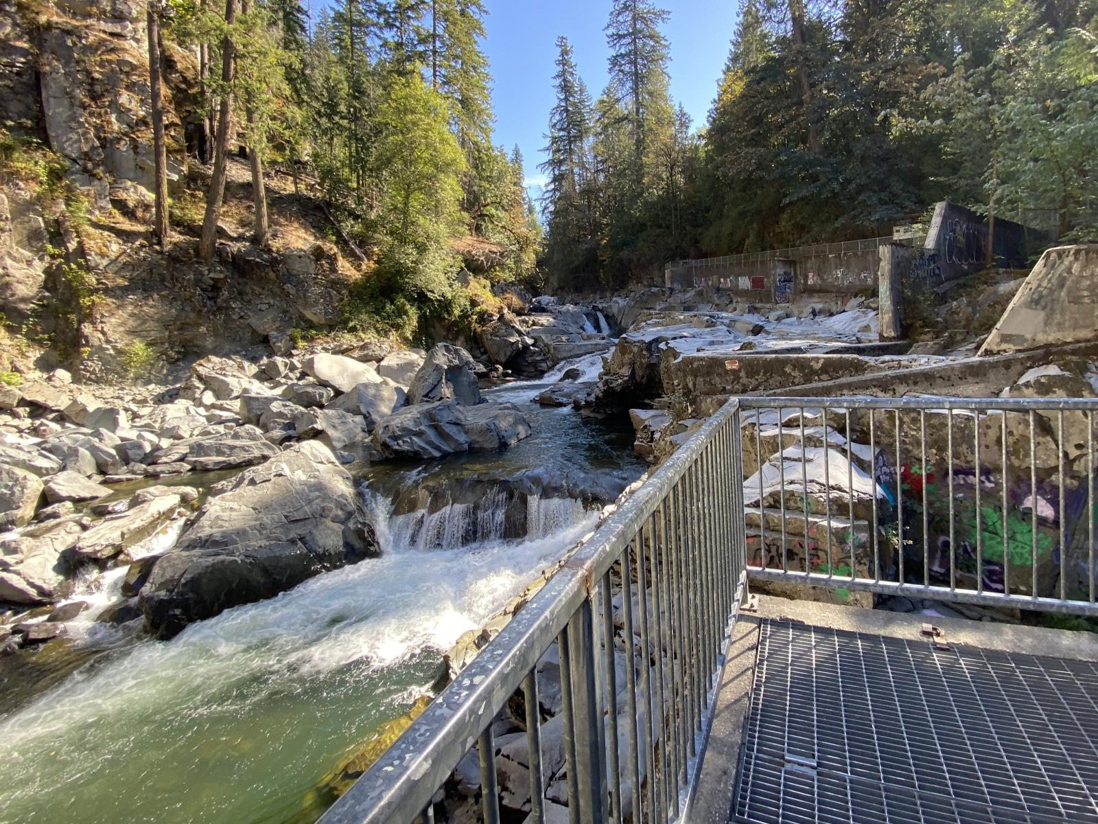 Granite Falls and fishway platforms