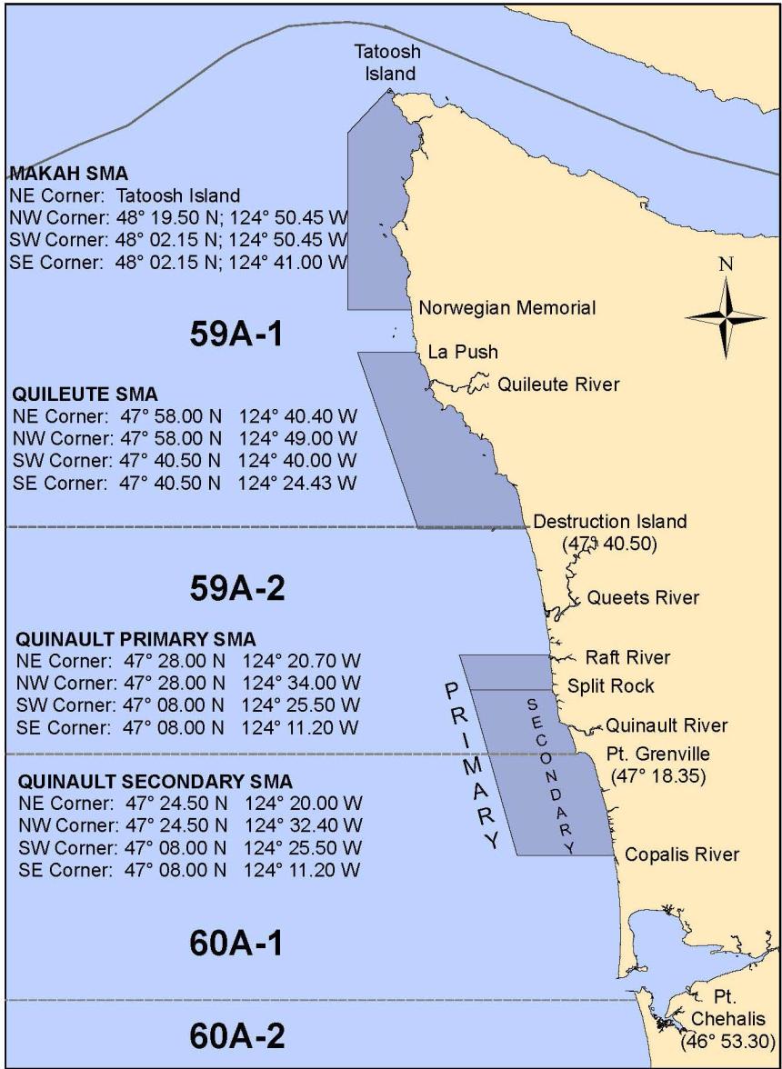 Coastal Dungeness Crab-SMA Restrictions map