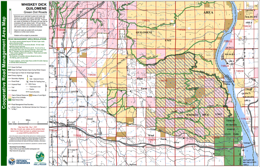 Screenshot of green dot map