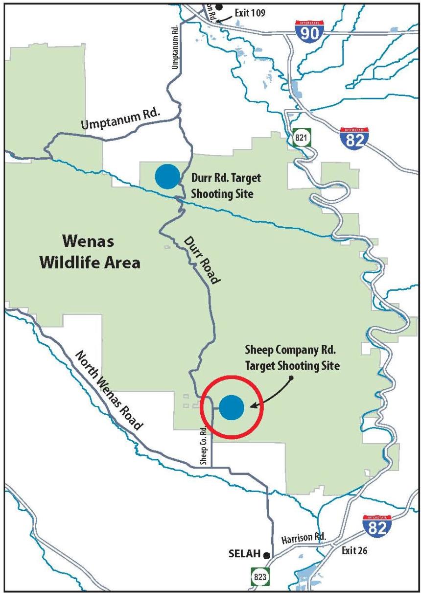 Map of the Wenas Wildlife Area