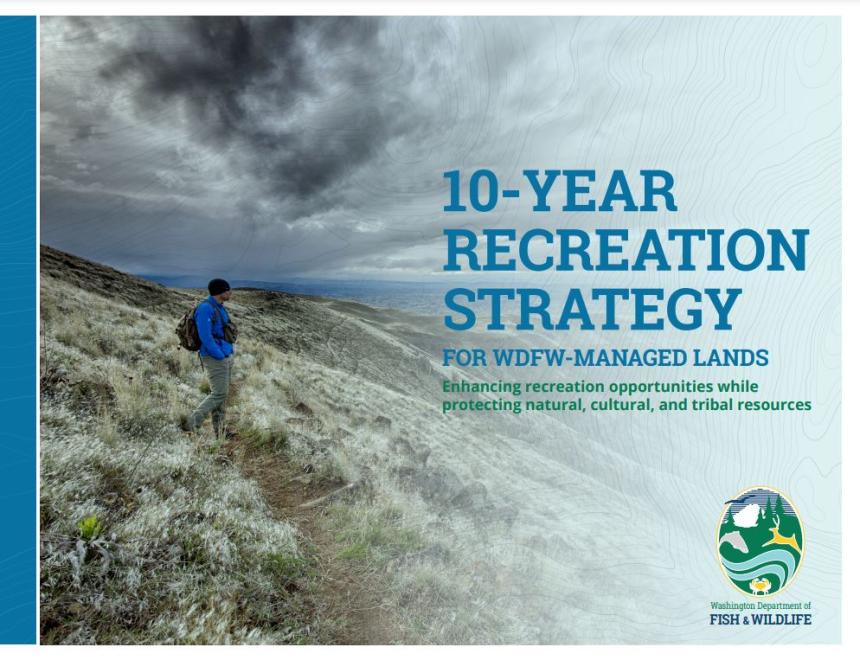 Cover of 10-year recreation strategy for WDFW-managed lands