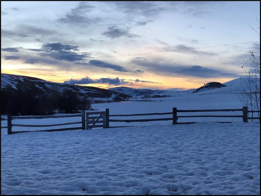 A sunrise at Scotch Creek office.