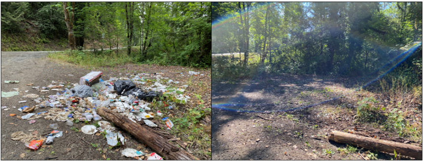 Skokomish Unit before and after cleanup