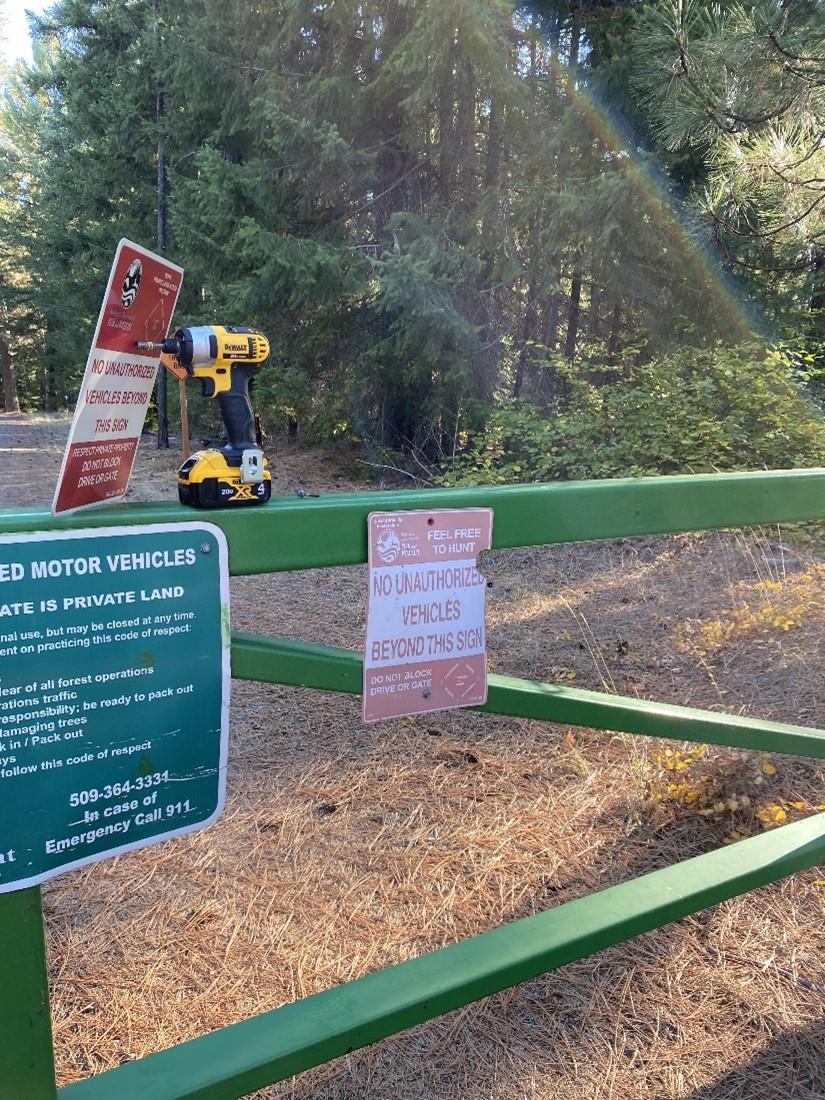 Replaced program signage at properties enrolled in the Private Lands Access Program in Skamania County.