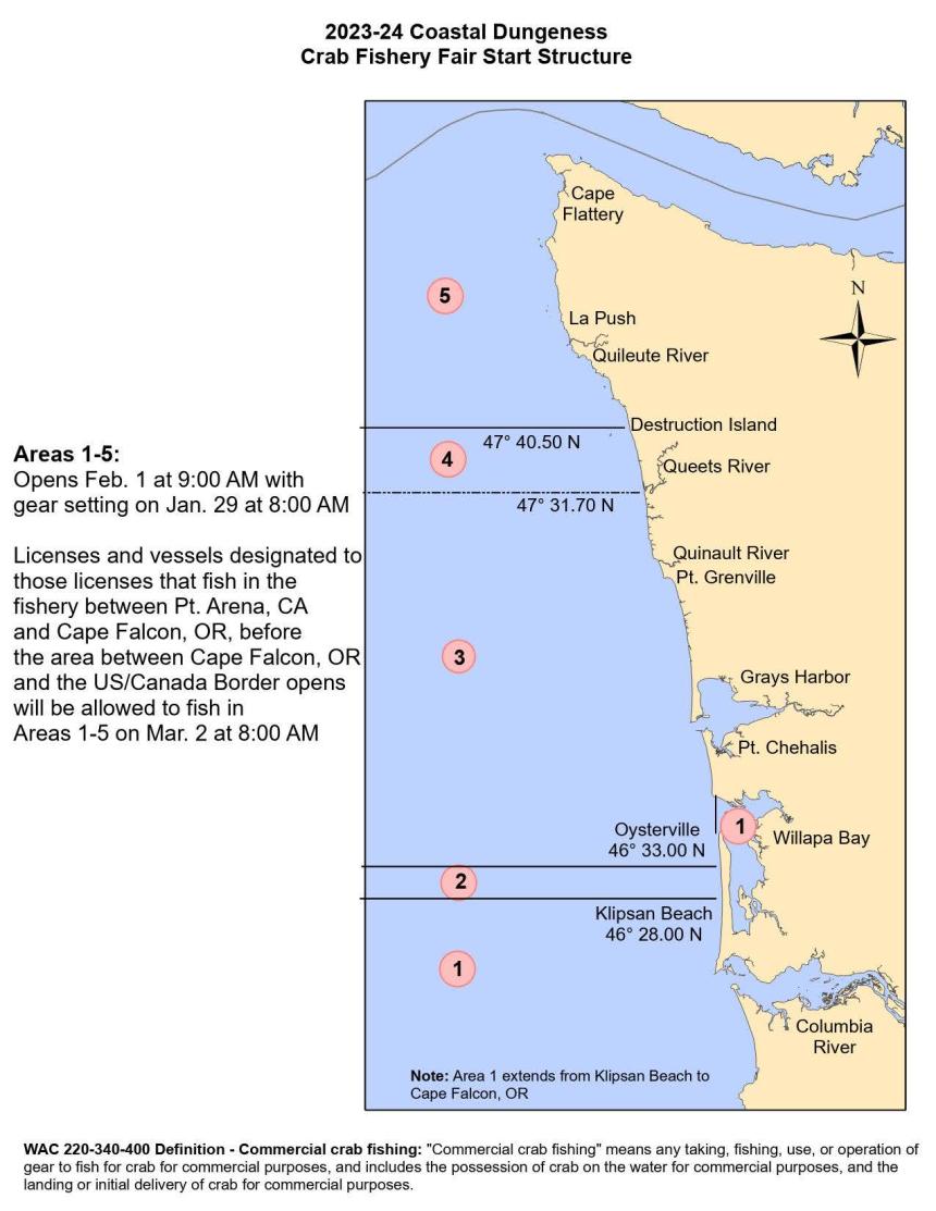 2023-24 Coastal Dungeness Crab Fair Start Structure