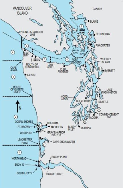 Marine areas map