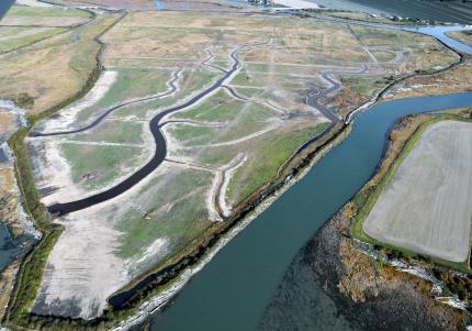 sky view of Leque island