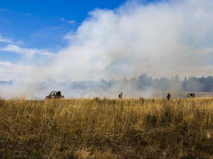 Crews conduct prescribed burns to restore prairie habitat