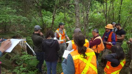 field training on assessing fish barriers