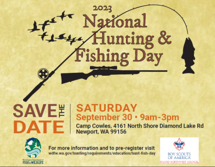 National Hunting and Fishing Day save the date information