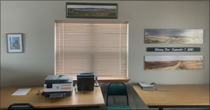 A picture of Swanson Lake in conference room
