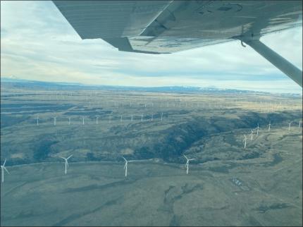 Wind turbines are a common site in Eastern Klickitat County.