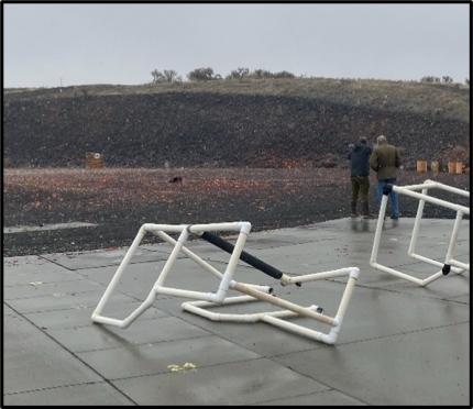 Dougherty at an outdoor firing range