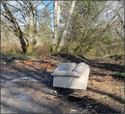 An abandoned couch