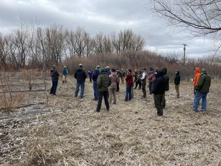Several people being toured along the Yakima River