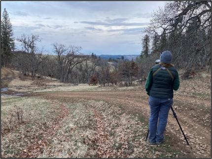 Biologist Wickhem scanning for deer.