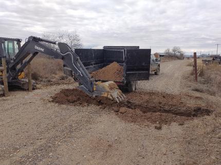 Digging trench for new gate