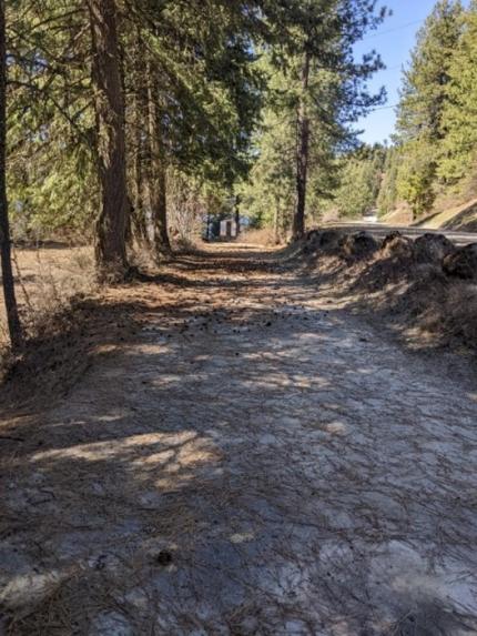 The road to Fan Lake Access Area before improvements.