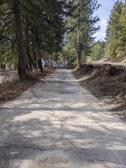 The road to Fan Lake Access Area after improvements.