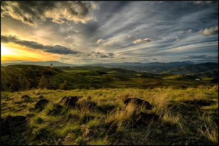 Sunset on the Big Bend Wildlife Area. 