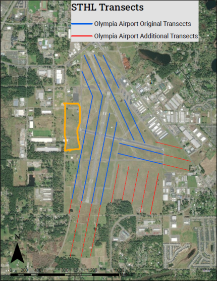 survey area for the Olympia Airport.