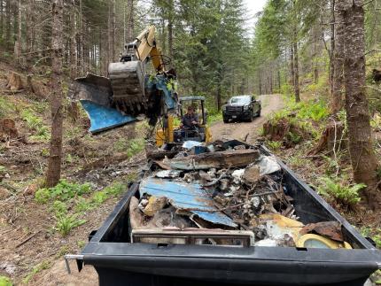 Lands Access Program partnering with Sierra Pacific Industries for garbage removal. 