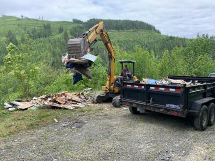 Lands Access Program partnering with Sierra Pacific Industries for garbage removal.