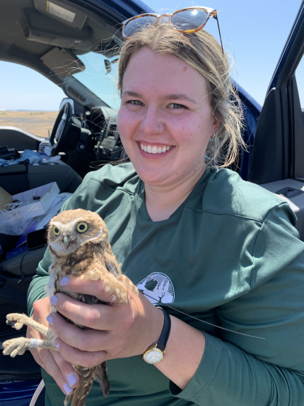 Technician Bancroft with owl