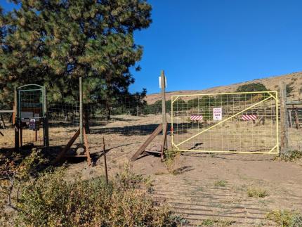 Oak Creek Wildlife Area, Cowiche Unit: Temporary repair of damaged fence complete