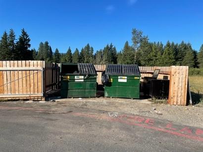 Suncadia dumpster out of compliance.