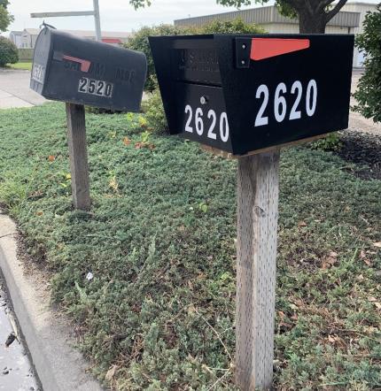 Two mailboxes