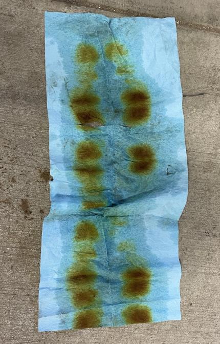 Linseed oil on a towel