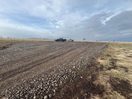 Rock added to the Harlow Ridge parking area by Asotin County. 