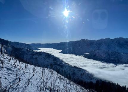 Lake Chelan, view from the helicopter.