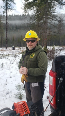 Wildlife Area Assistant Manager Palmer was able to assist with the thinning project.