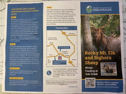 Updated Oak Creek Wildlife Area informational brochure draft.
