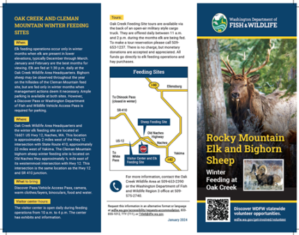 Oak Creek Wildlife Area Winter Feeding Operations Brochure.