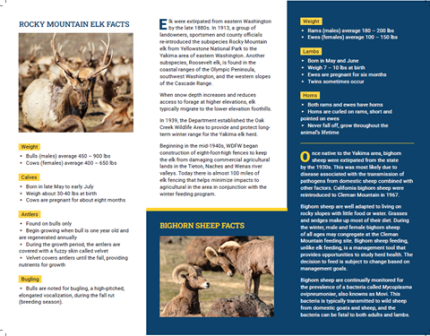 Oak Creek Wildlife Area Winter Feeding Operations Brochure. 