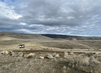 Wenas Wildlife Area kiosk and parking area