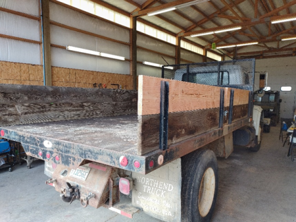 Sideboards installed on a truck