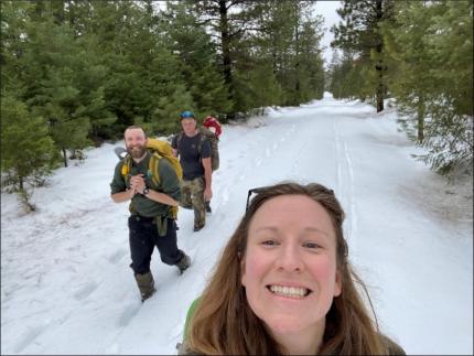 WDFW Employees in the snow