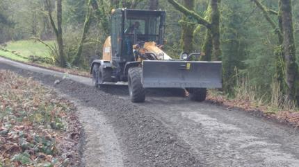 Massey Bar access entrance road.