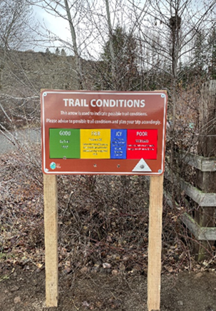 Trail Conditions Sign Designed for the Manastash Ridge Trails.