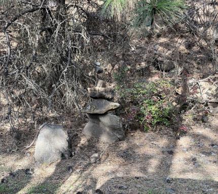 Stone art at Icehouse in Klickitat County.