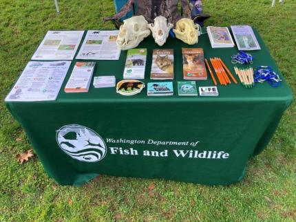 Washington Department of Fish and Wildlife booth at the White Salmon Tree Fest.